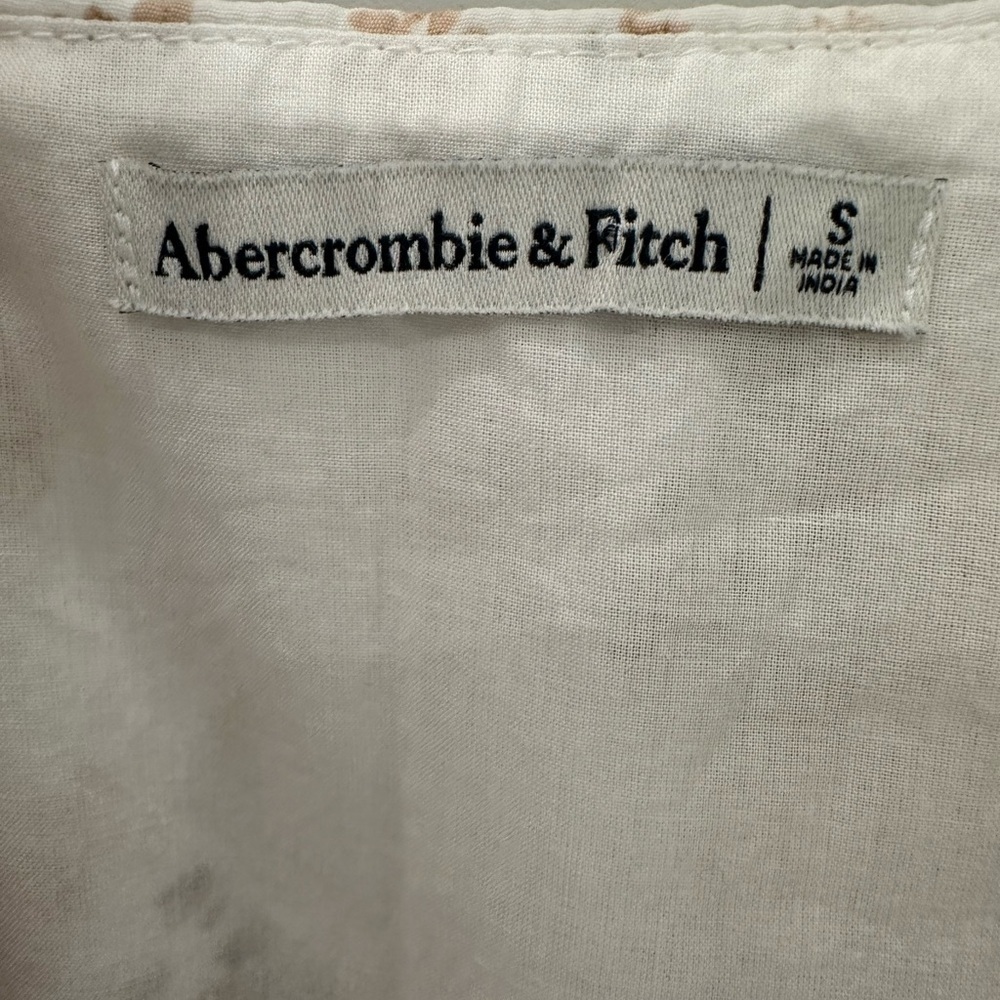 Abercrombie & Fitch Cream and Brown Floral Maxi Dress - Picture 5 of 6